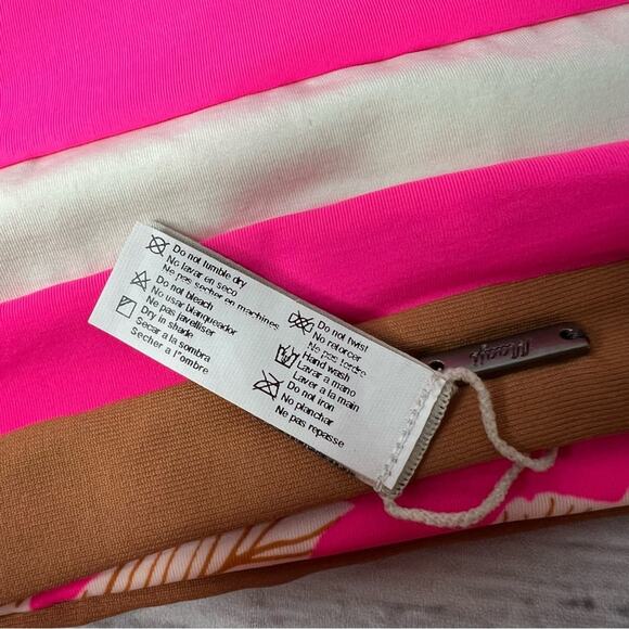 Maaji Small Standard High Rise Bikini Swim Bottom Reversible Pink Floral NEW - Picture 6 of 11